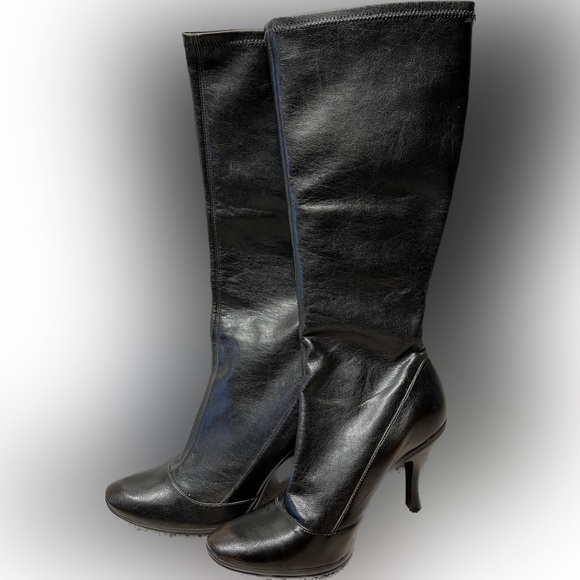 Bottes Cuir Gianni Bini Wynona - Talon Aiguille, Couleur Marron - Taille 8 US - Occasion Comme Neuve